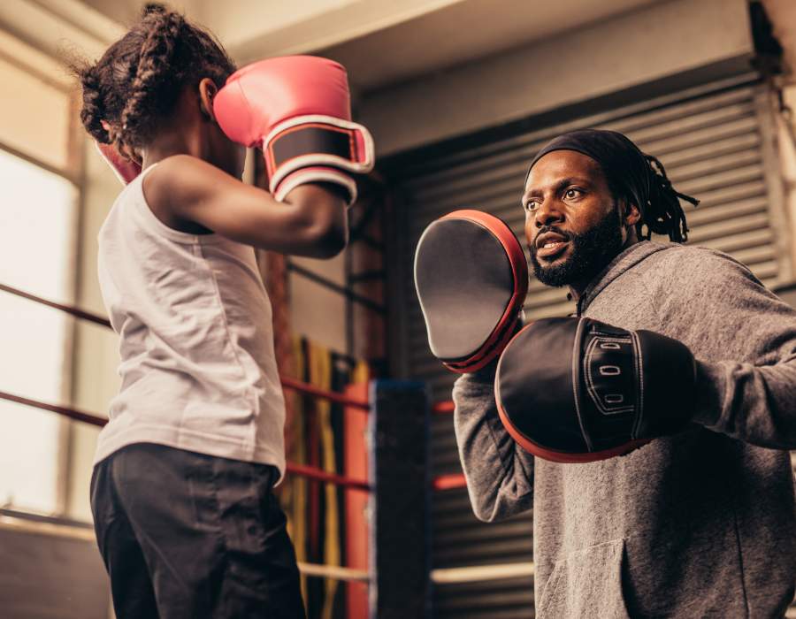 entrainement de boxe pour enfants